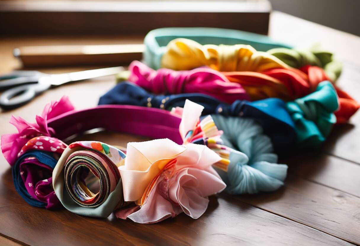 Couture et upcycling : tutoriels pour réaliser vos propres serre-têtes froufrou