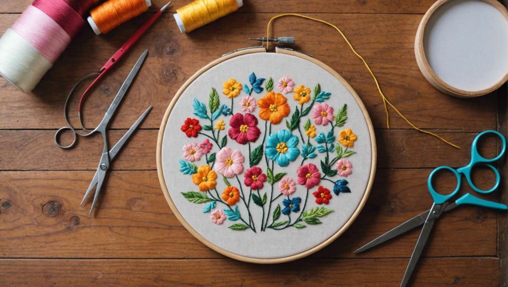 Embroidery hoop art : créer des œuvres avec des cercles à broder