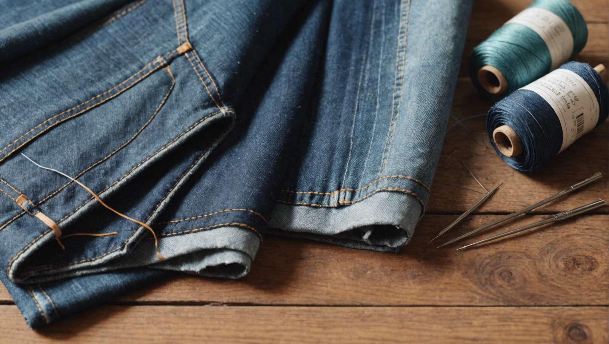 Débuter en couture : choisir le bon tissu et les aiguilles pour coudre un jean