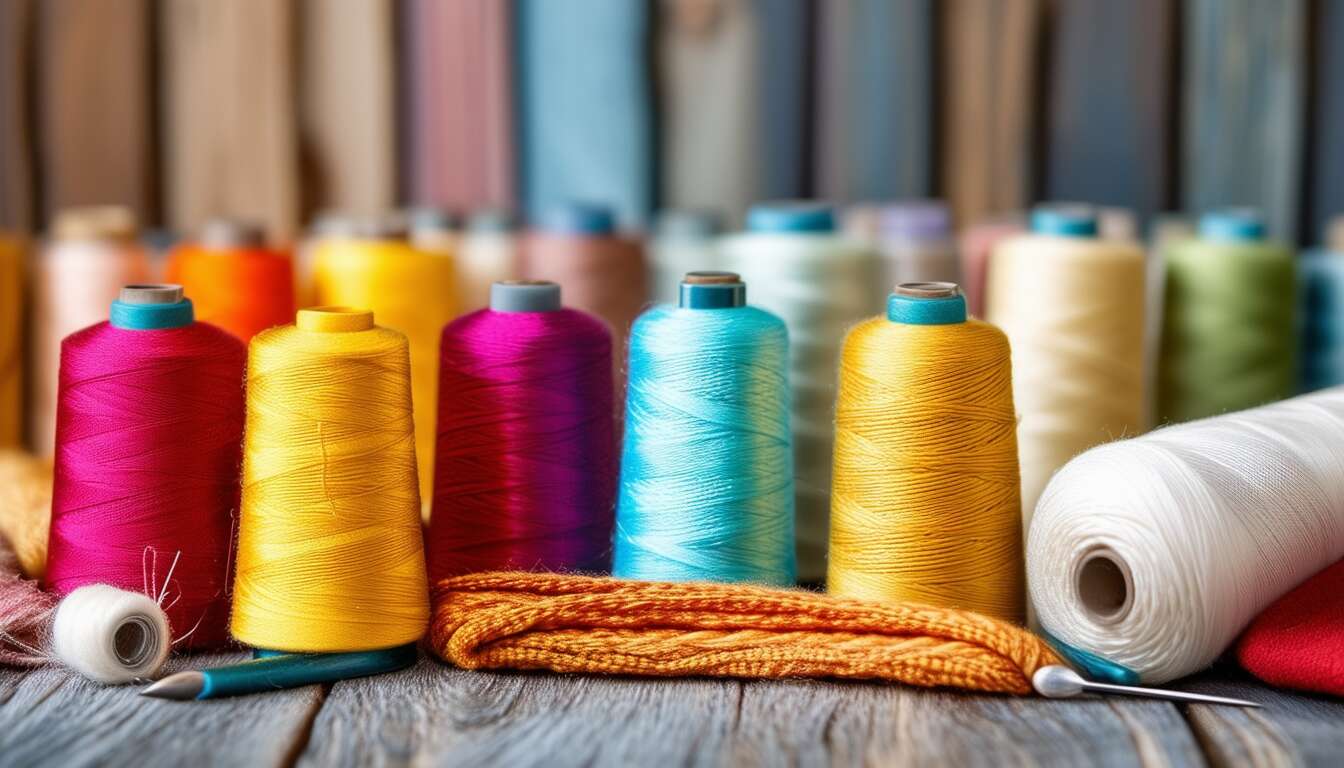 Fil de coton, polyester ou soie : sélectionner la matière adaptée à votre ouvrage